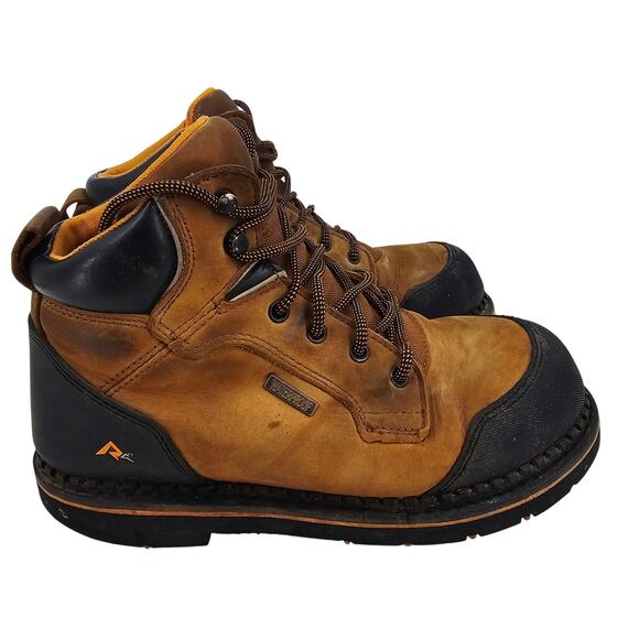 Ridgecut Toughwear Mens Brown Leather 6” Steel Toe Work Boots Size 9.5 M - Picture 1 of 12